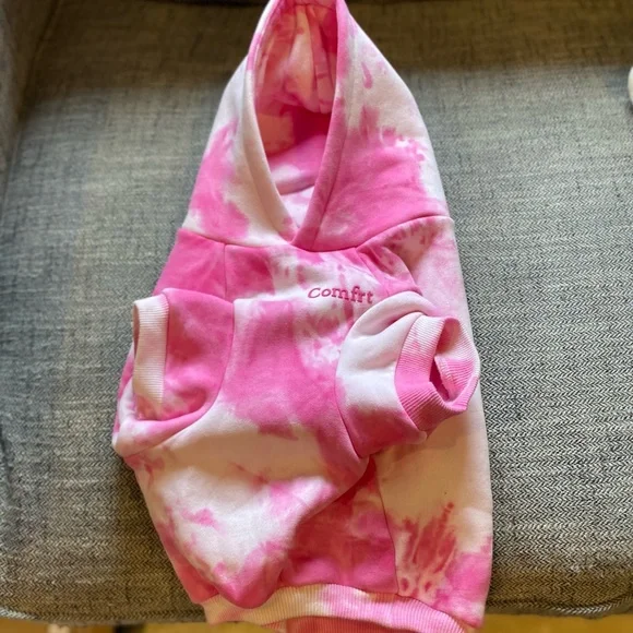 Comfort Pink Tie-Dye Dog Hoodie - Picture 3 of 5